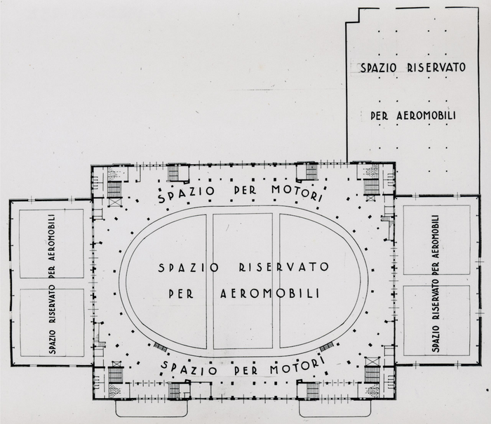 Pianta Topografica Del Palazzo Dello Sport Sede Del Salone Internazionale Aeronautico Del 1935 Alla Fiera Di Milano Archivio Fondazione Fiera Milano
