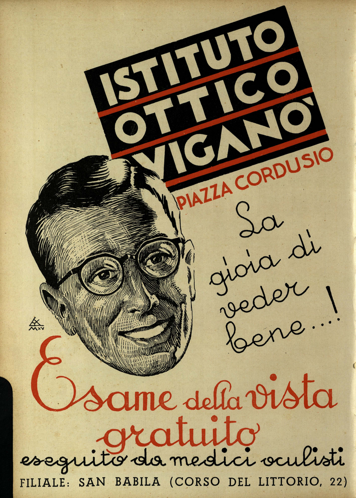Pubblicita Istituto Ottico Vigano Archivio Fondazione Fiera Milano