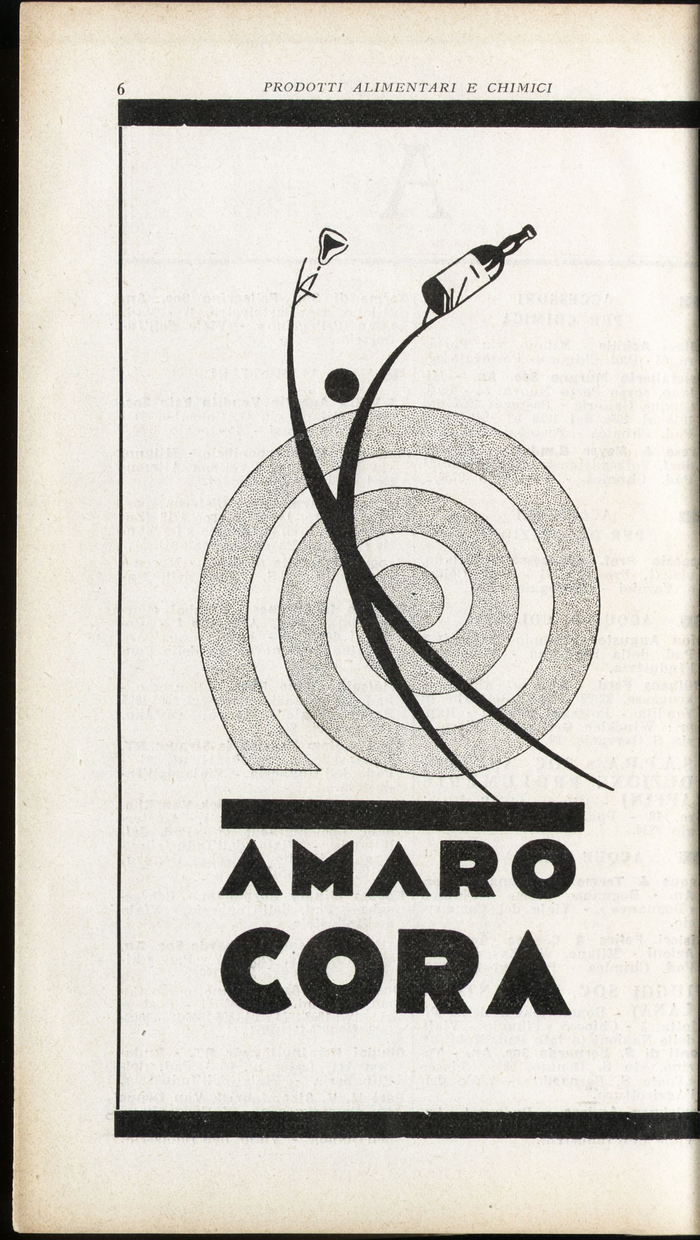 PUBBLICITA' 1928 AMARO CORA TORINO AMORE ABBRACCIO UOMO DONNA  DALMONTE ACME 