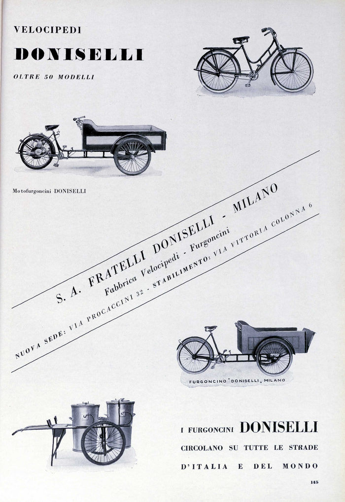 Pubblicità velocipedi S.A. Fratelli Doniselli - Archivio Fondazione Fiera  Milano
